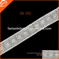 pure white color round cotton lace for garment